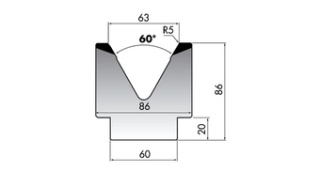 Матрица для гибки M86-60-63/C