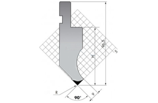 Пуансон для листогиба PK.97-90-R025/C