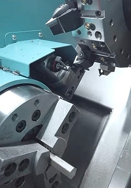 Токарный станок с ЧПУ на наклонной станине KMT с линейным суппортом GT-45