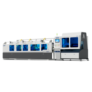 Высокоскоростной лазерный труборез с сервозахватом и автоматической системой погрузки труб LX-K6-5-6500/3000 Raycus