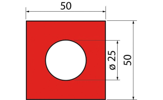 Полиуретановая вставка GM 50x50x25.415