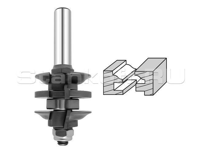 Фреза для мебельной обвязки (2 в 1) D=41,3x35x92 S=12 PROCUT 745.314135
