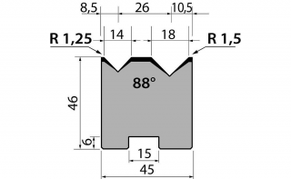 Матрица R1 двухручьевая быстросъемная классическая 46.15.415