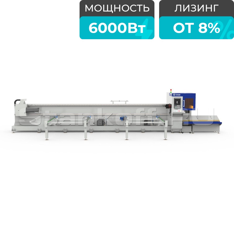 Оптоволоконный лазерный труборез с наклонной головой и полуавтоматической системой погрузки A30-C/6000 Raycus 5-Axis