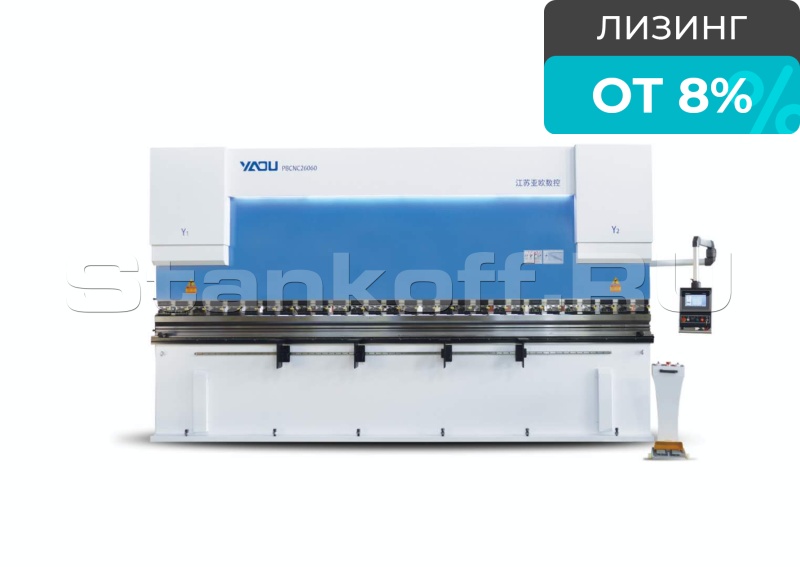 Синхронизированный гидравлический листогиб с ЧПУ WE67K 100/2500 4 axis