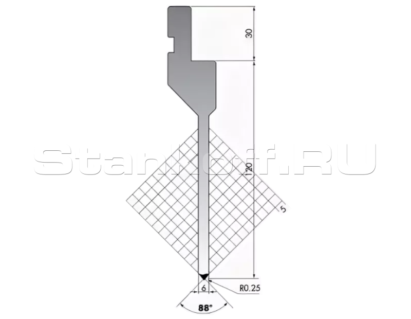 Пуансон P.150-88-R025-L