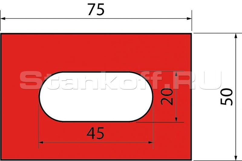 Полиуретановая вставка GMF75x50x20.835