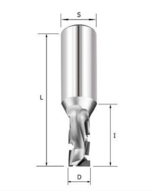 Фреза алмазная Rotis D=12х25.4x90 S=20 (1+1)Z ROTIS 110.1220251