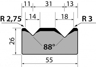 Матрица R1 классическая двухручьевая M26.88.05.415