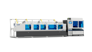 Высокоскоростной лазерный труборез с сервозахватом и автоматической системой погрузки труб LX-K6-5-6500/3000 Raycus