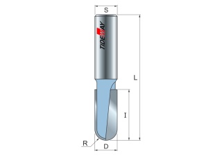 Фреза круглый нос R=9,52 D=19,05x19,6 S=8 TIDEWAY LC05041208