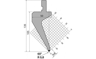 Пуансон R1 классический PG.135.60.R08.835