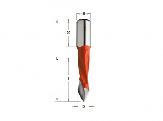 Сверло Delta-Tools присадочное сквозное 5x10x57,5 mm Левое