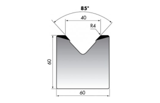 Матрица для гибки листового металла M60-85-40/C