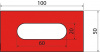 Полиуретановая вставка GMF100x50x20.415