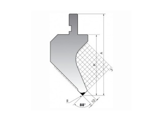 Пуансон для листогиба PK.120-88-R025/F/R