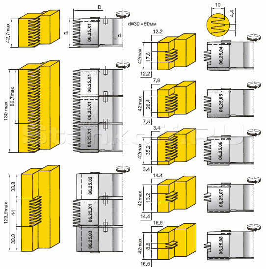 Фрезы для продольного сращивания материала (h=10мм)(06.25.XX)