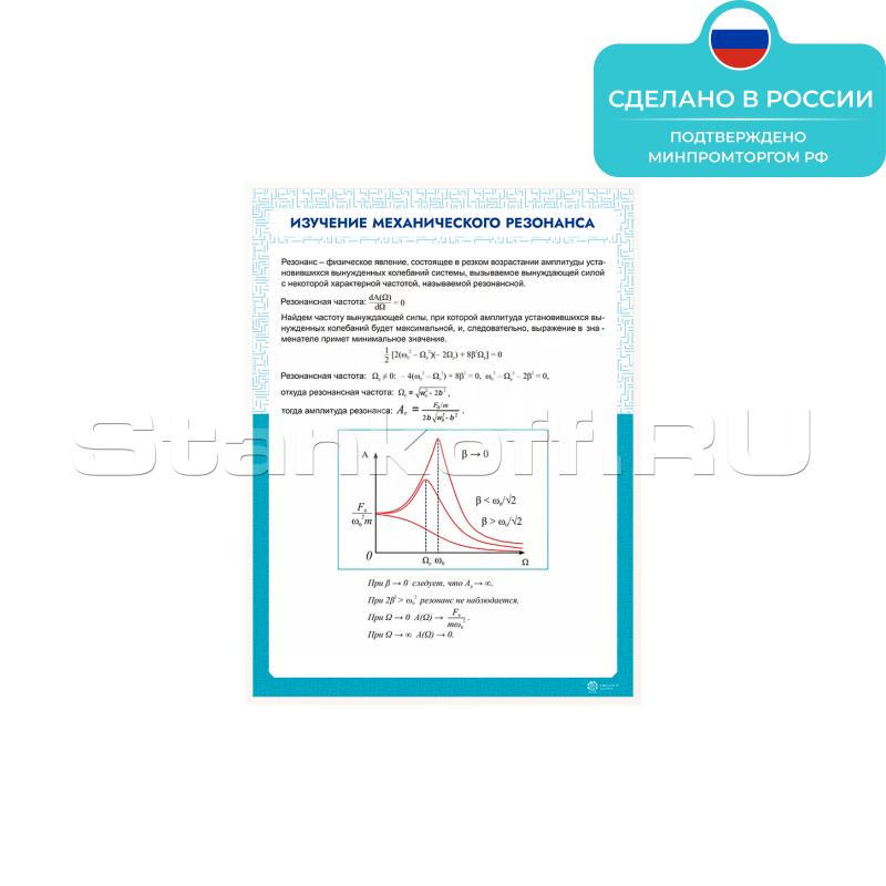Информационный стенд «Изучение механического резонанса» ST0113