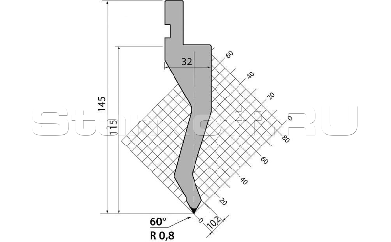 Пуансон R1 классический P.145.60.R08.805s