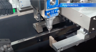 Высокоскоростной лазерный труборез с сервозахватом и автоматической системой погрузки труб LX-K6-5-6500/3000 Raycus