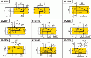 Комплект фрез для профилирования деталей фасада мебели Иберус (07.XXXХ)