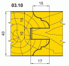 Комплект фрез Иберус для профилирования стояков и перемычек филенчатых дверных полотен (03.10.XX)