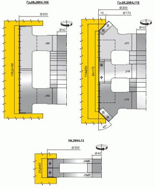 Комплект фрез для зарезки строительного бруса (09.2984.00)