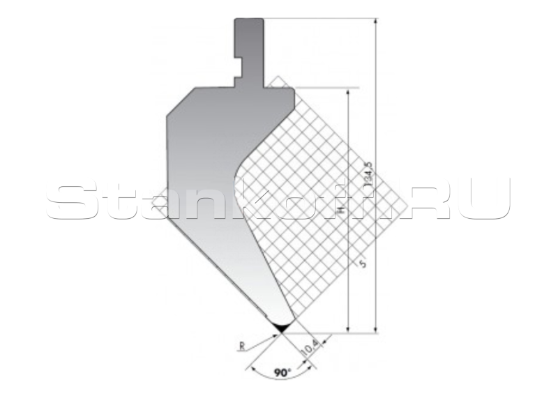 Пуансон для листогиба PK.135-90-R025/F/R