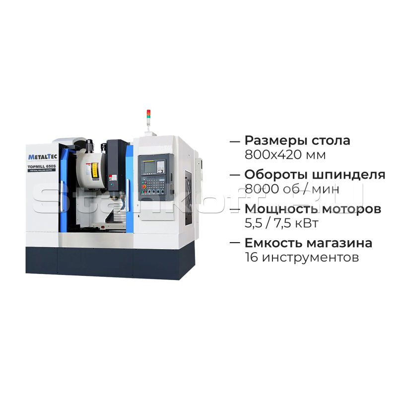 Вертикальный обрабатывающий центр с ЧПУ MetalTec TOPMILL 650S