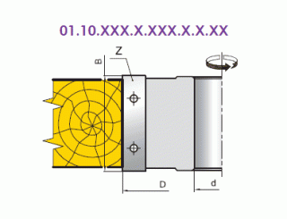 Фреза фуговальная прямозубая 01.10.050.Z.XXX.0.0