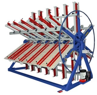Роторный пресс для клееного щита РГ6-2500-900-50