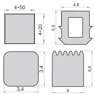 Профили прямоугольного сечения ВИГЕ из кремнийорганических смесей