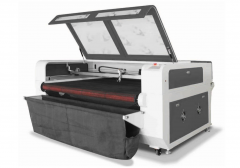 Лазерно-гравировальный станок с ЧПУ с конвейерным столом для резки ткани LM 1610 F