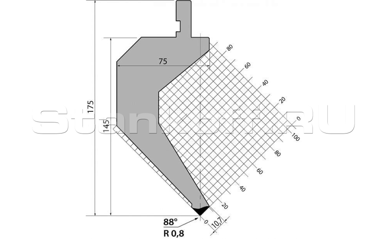 Пуансон R1 классический P.175.88.R08.805s