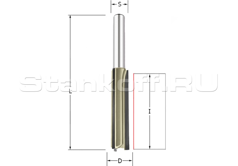 Фреза пазовая Z=3 D=12x50x90 S=8 ARDEN 110859B-40