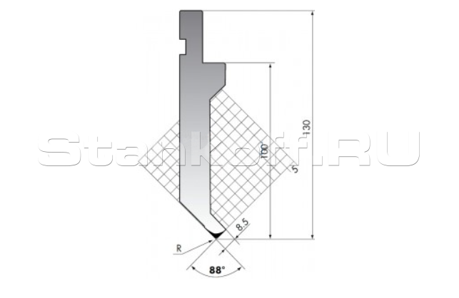 Пуансон для листогиба P.130-88-R025/F