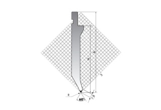 Пуансон для листогибочных прессов TOP.175-60-R08/FB/R
