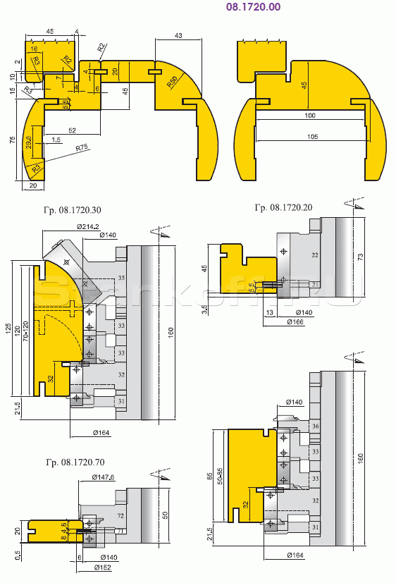 Универсальные комбинируемые комплекты фрез Иберус для изготовления дверных коробок (08.1720.00)