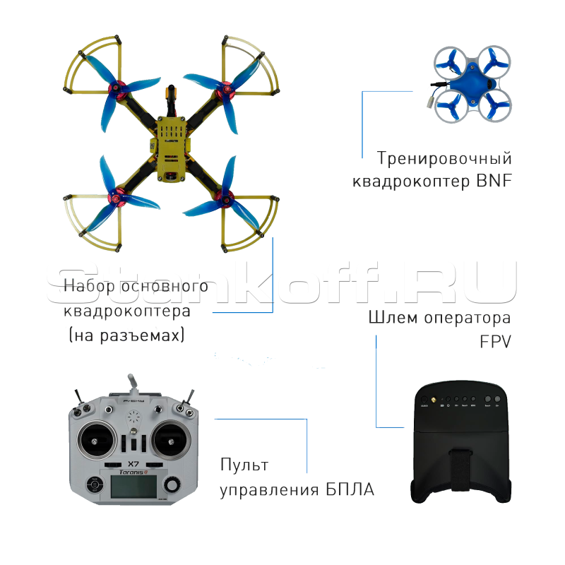 Образовательный набор квадрокоптера EDDRON First (на разъемах)