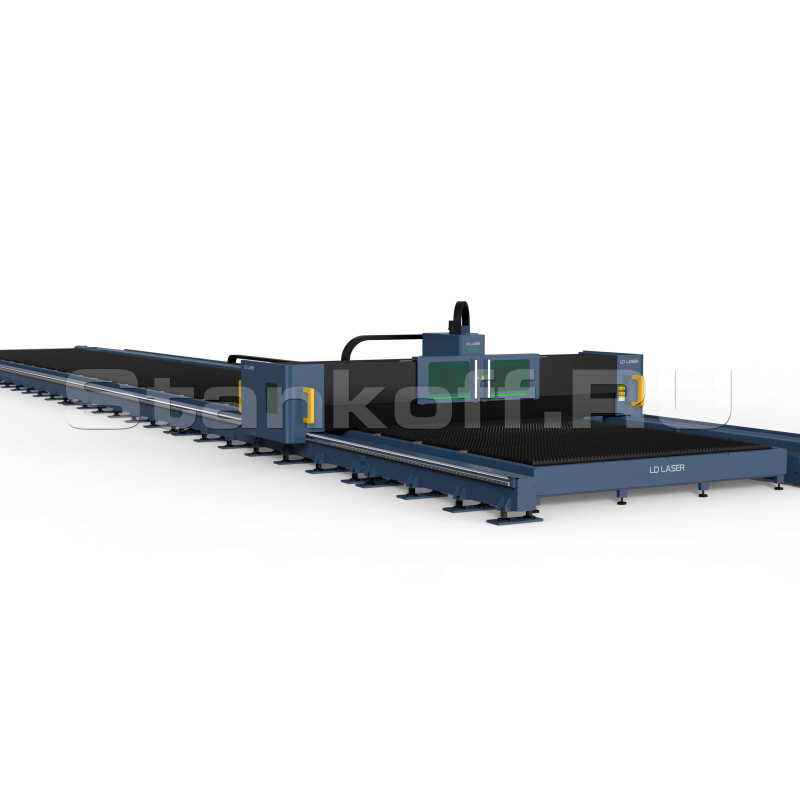 Оптоволоконный лазерный станок по металлу LD-13026C/20000 Raycus с защитной кабиной