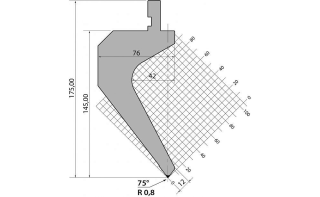Пуансон для листогиба TOP.175.75.R08.500s