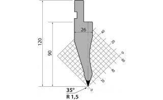 Пуансон R1 P.120.35.R15.835