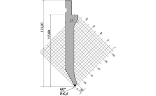 Пуансон для листогиба TOP.175.60.R08.500s