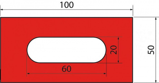 Полиуретановая вставка серии GMF 100X50X20