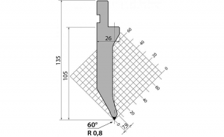 Пуансоны R1 классические серии P.135.60.R08