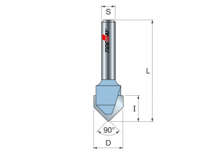 Фрезы TideWay V-образные пазовые 90° серии LC0301