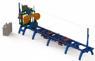 Автоматические пилорамы с гидравлической системой оперирования бревном серии Алтай-900 prof Авто