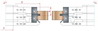 Фрезы для профилирования доски пола серии 13.XXX.XX